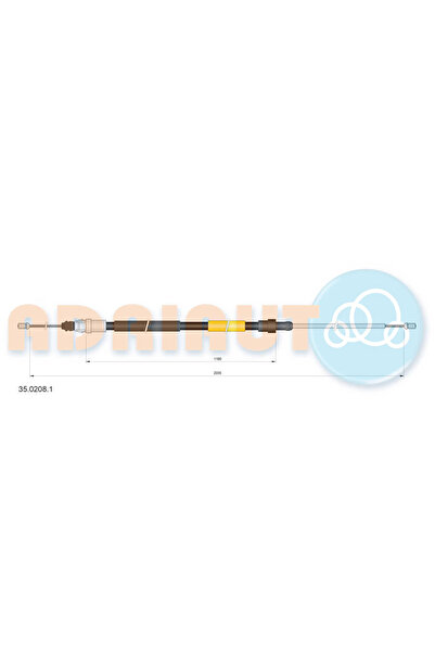 Adriauto Cablu Frana De Parcare Spate Dreapta Citroen C4 1 Peugeot 307