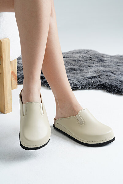 DOGİYE 6361 Cream Colored Sek Sabo Slippers