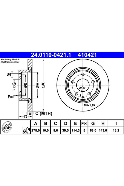 Ate Set Discuri Frana Mazda 6 2012-2020