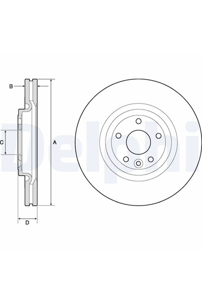 DELPHİ Дискови спирачки Jaguar Xe/Xf 2/Xf Sportbrake