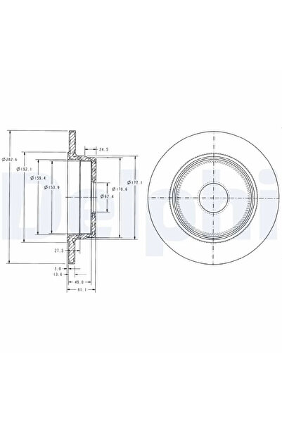 DELPHİ Disc Frana Mercedes-Benz 124/C-Class/E-Class