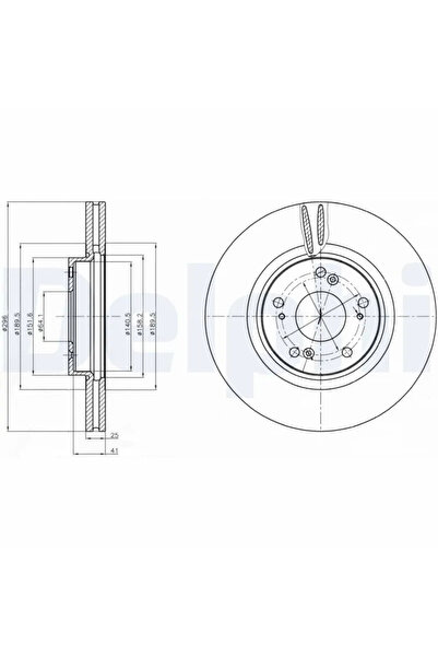 DELPHİ Спирачен диск Honda Accord 8
