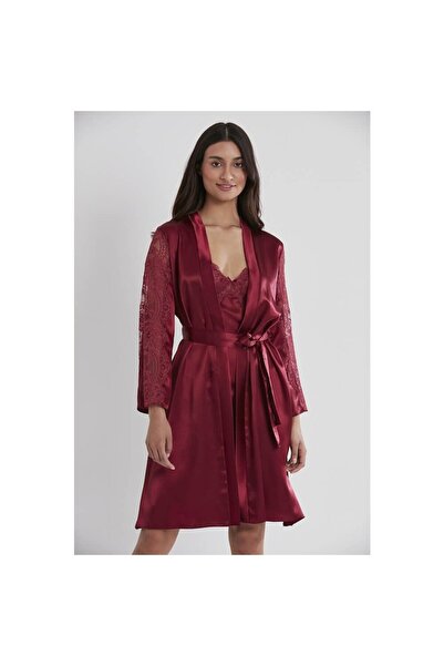 Pierre Cardin Burgundy Bra Covered Dressing Gown Nightgown 4025