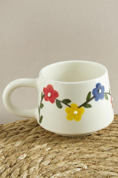 feryal Floral Patterned Ceramic Mug