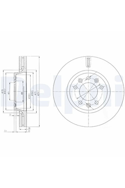 DELPHİ Brake Disc Citroen Jumpy 2 Fiat Scudo Bus/Scudo Body/Scudo Platform/Ch...