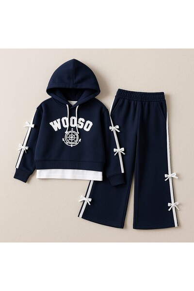 esmacamoda Tracksuit Set Girl's Navy Blue