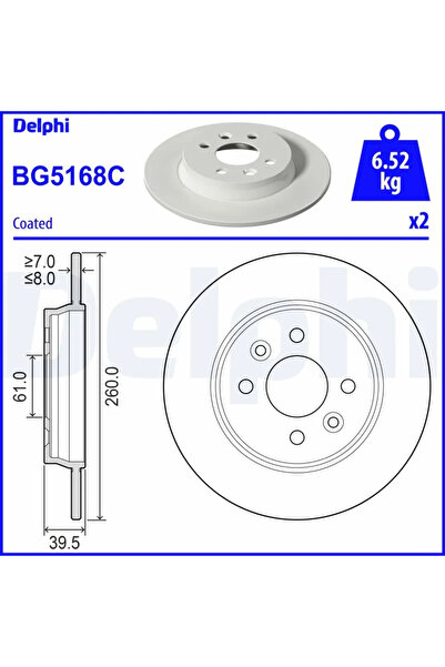 DELPHİ Спирачен диск Renault Clio 5