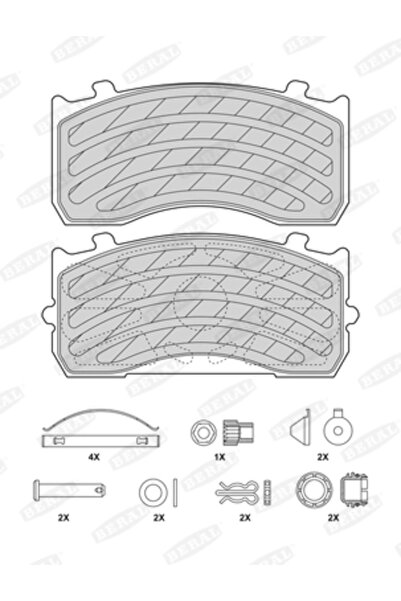 BERAL Комплект спирачни накладки за дискови спирачки Man Tgl 1 Mercedes-Benz ...