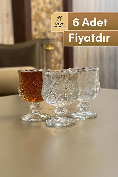 Mutfiko Patterned Glass Coffee Side Cup 50 ml Set of 6 – Stylish Presentation...