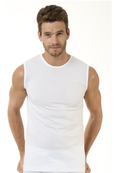 NightLove Öztaş Men's Single Jersey Sleeveless 0 Collar Single 1010-A