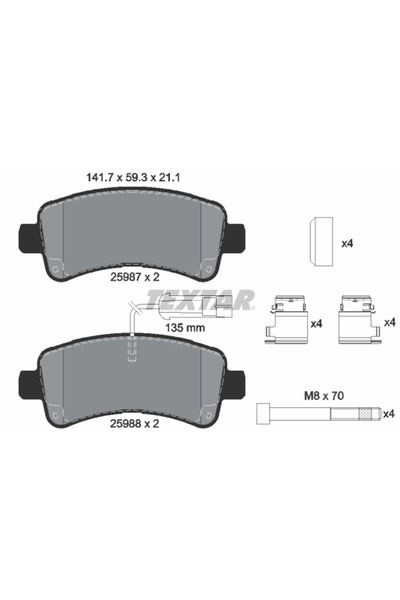 TEXTAR Set Placute Frana Frana Disc Citroen Jumper 2 Bus/Jumper 2 Caroserie F...