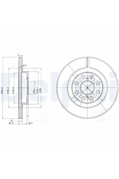 DELPHİ Спирачен диск Toyota MR2 3