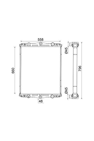 MAHLE Radiator Racire Motor Daf Lf 45/Lf 55 Ginaf 10-Series