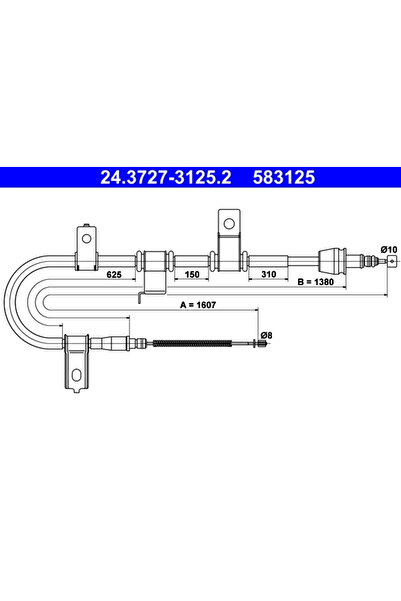 Ate Cablu Frana De Parcare Hyundai Getz