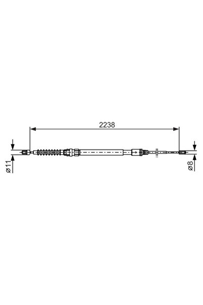 Bosch Cablu Frana De Parcare Peugeot 508 1/508 Caroserie Inchisa/Combi