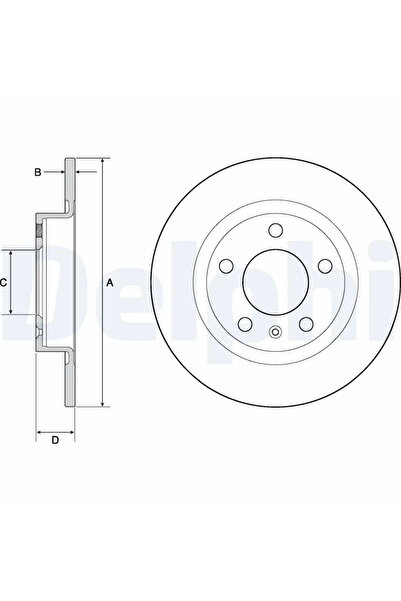 DELPHİ Спирачен диск Opel Adam/Corsa D/Corsa E Vauxhall Adam/Corsa Model 3/Co...