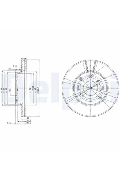 DELPHİ Дискови спирачки Honda City 5 Limousine/Civic 4 Limousine/Civic 5