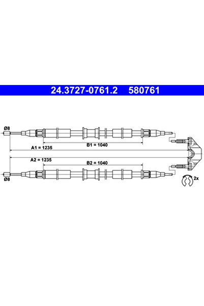 Ate Cablu Frana De Parcare Opel Combo Autoutilitara/Limuzina