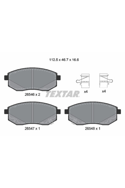 TEXTAR Set Placute Frana Frana Disc Dacia Spring Renault Kwid