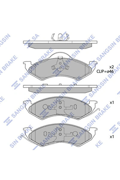 Hİ-Q Комплект накладки за дискови спирачки Hyundai Sonata 6/Sonata 7/IX20 Kia...