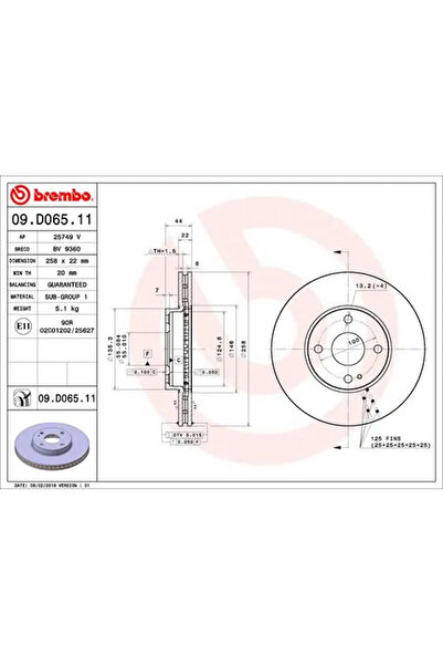 Brembo Disc Frana Mazda 2/Mx-5 4/Mx-5 Rf Targa