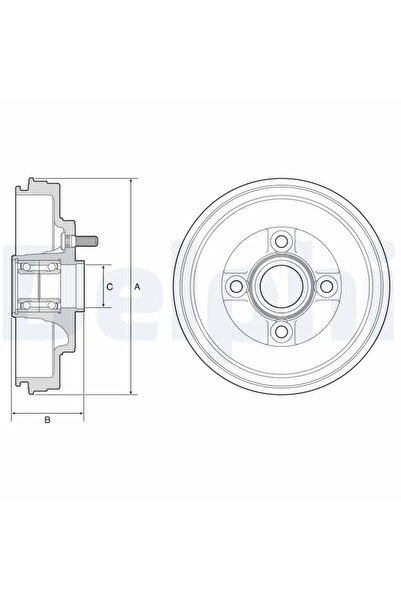 DELPHİ Спирачен барабан Mitsubishi Mirage / Space Star 6/Mirage 6 Limousine