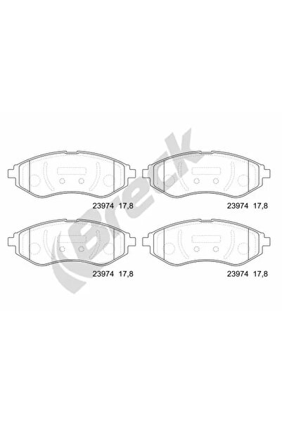 BRECK Set Placute Frana Frana Disc Chevrolet Aveo / Kalos Daewoo Kalos