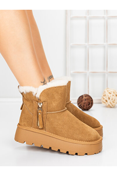 mei Γυναικείες Μπότες από Γνήσιο Δέρμα 5W95 Κίτρινες | Παπούτσι