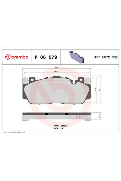 Brembo Set Placute Frana Frana Disc Bmw 2 Cupe/5/6