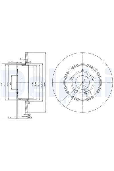 DELPHİ Дискови спирачки Mercedes-Benz E-класа