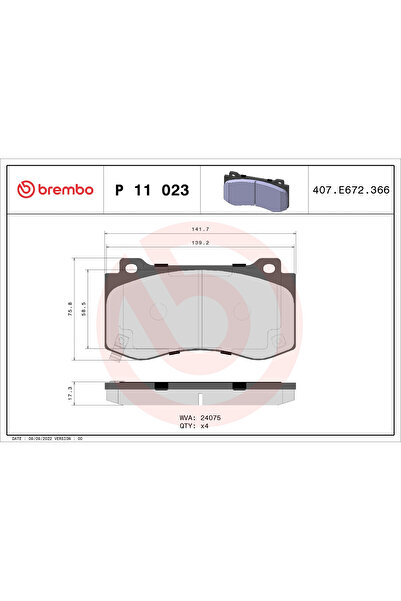 Brembo Set Placute Frana Frana Disc Chrysler 300C Dodge Challenger Cupe/Charg...