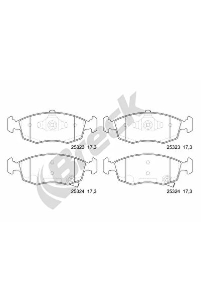 BRECK Комплект спирачни накладки за дискови спирачки Fiat Panda Lancia Ypsilon