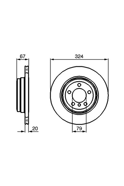 Bosch Спирачен диск BMW 7
