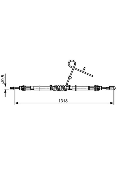 Bosch Parking Brake Cable Ford Tourneo Custom V362 Bus/Transit Custom V362