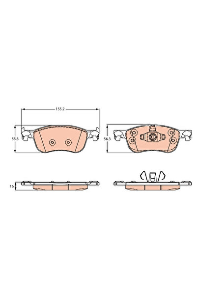 TRW Set Placute Frana Frana Disc Ford Fiesta 7
