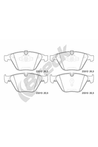 BRECK Set Placute Frana Frana Disc Bmw 5/6/7