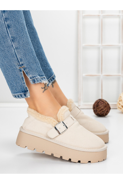 mei Γυναικείες μπότες από γνήσιο δέρμα 5W91 Μπεζ | Το παπούτσι