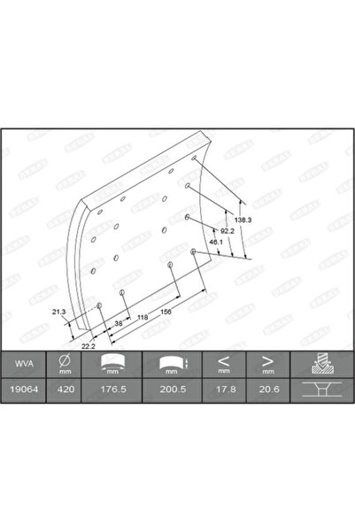 BERAL Set Garnituri De Frictiune Frana Tambur Daf 85 Cf/95