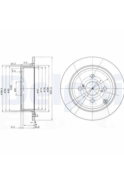 DELPHİ Спирачен диск Toyota Corolla