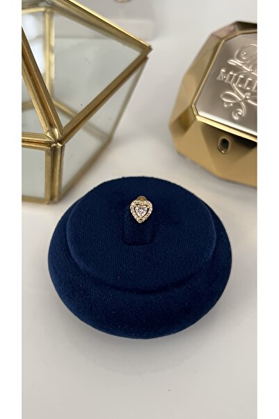 SU PERİSİ TAKI BİJUTERİ Cerrahi Çelik Gold Tek Taşlı Kalp Piercing , Tragus ,Helix