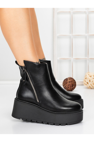 mei Γυναικείες Μπότες Πλατφόρμας 5AH56 Μαύρες