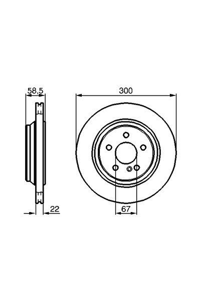 Bosch Дискови спирачки Mercedes-Benz S-класа