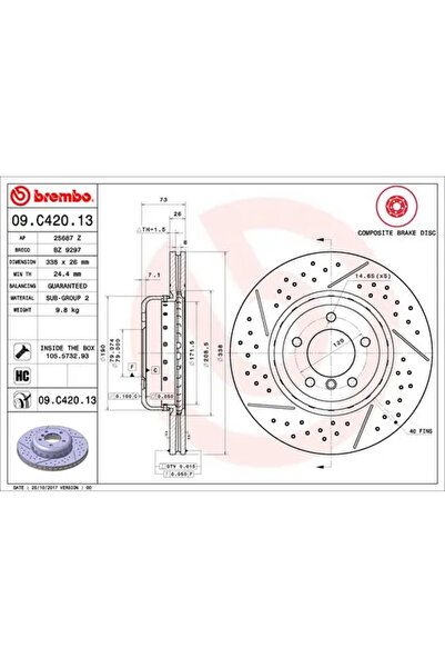 Brembo Disc Frana Bmw 1/3 Bmw (Brilliance) 3 Series