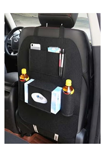 Fstyle منظم تخزين مقعد السيارة الخلفي ويمكن تثبيت الجوال والمشروبات ووضع المن...