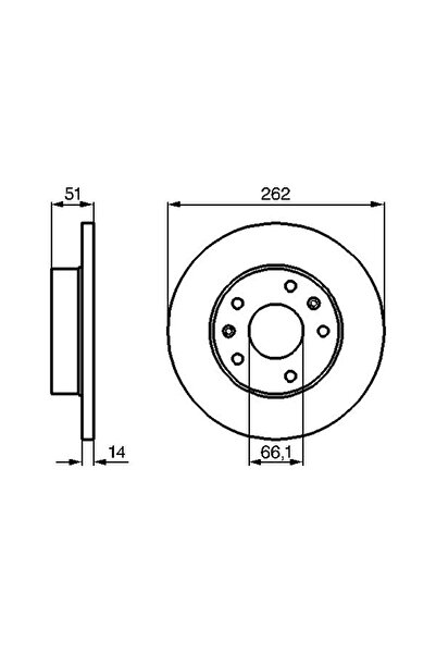 Bosch Brake Disc, Rear, [302 /12-10 mm]--0986479518--Land Rover Group