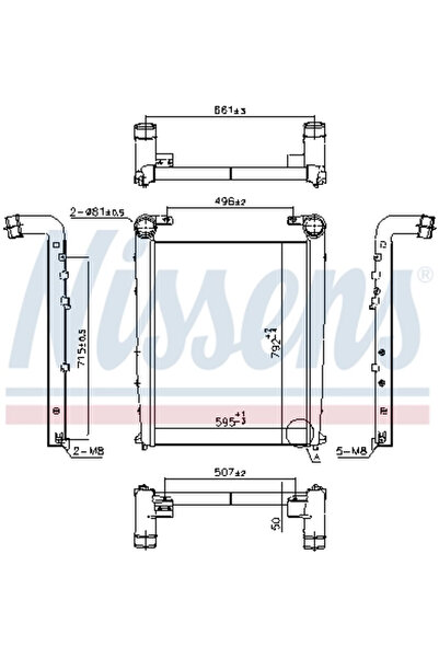 Nissens Intercooler Compresor Renault Trucks C/D Volvo Fe 2