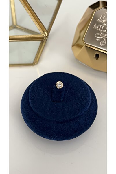 SU PERİSİ TAKI BİJUTERİ Cerrahi Çelik Gold Tek Taşlı Yuvarlak Piercing , Trag...