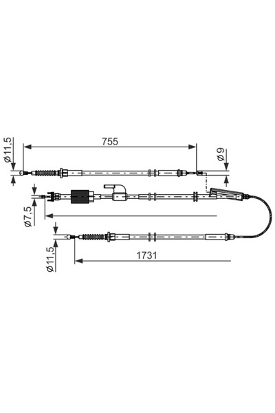 Bosch Cablu Frana De Parcare Opel Zafira Tourer C Vauxhall Zafira Model 3