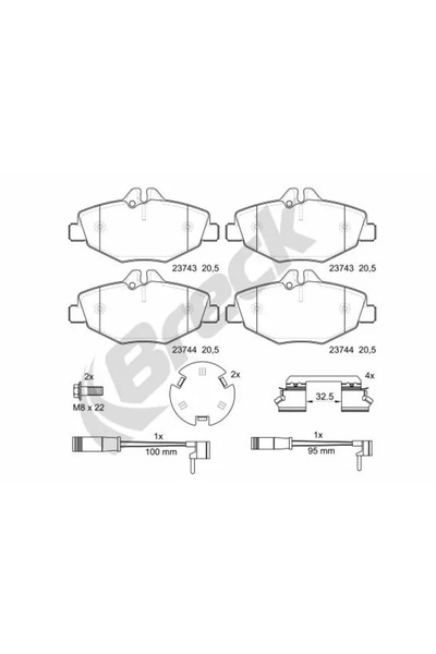 BRECK Комплект спирачни накладки за дискови спирачки Mercedes-Benz E-класа
