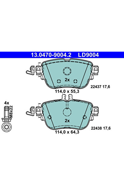 Ate Set Placute Frana Frana Disc Mercedes-Benz E-Class